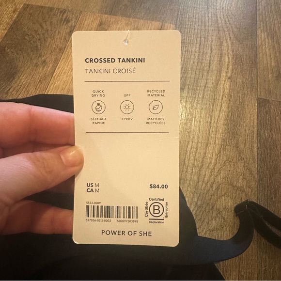 Athleta Crossed Tankini sz M NWT - Picture 3 of 9